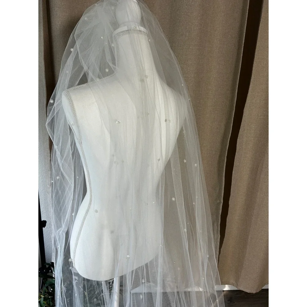 Vintage Cathedral Pearl Veil 131